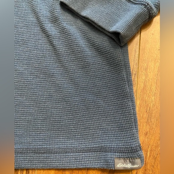Blue Eddie Bauer Henley - Picture 2 of 10